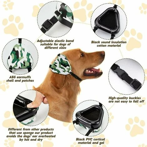 Cache-oreilles De Protection Contre Le Bruit Des Chiens, Casque Antibruit Pour Chiens Protection Auditive, Feux D’artifice – Image 3