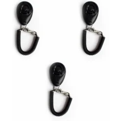 Clickers Pour Chien [Lot De 3], Clicker De Chien Avec Dragonne élastique & Grand Bouton, Clicker Training, Professionnel Clicker Chien Dressage Pour Chien, Chat, Cheval - Black,
