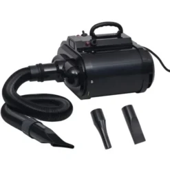 Sèche-poils à Double Moteur Pour Animaux De Compagnie Noir VidaXL