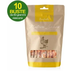 Ferribiella Nature Snack Calcium Et Os De Poulet Pour Chiens 10 Sachets De 80 G Chacun