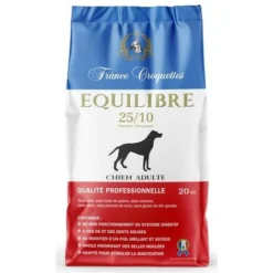 France Croquettes - Equilibre Désignation : Equilibre 25/10 Conditionnement : 20 Kg France Croquettes FRC1041