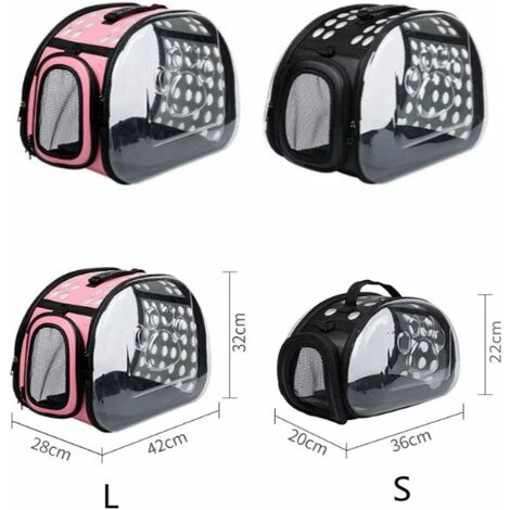 LITZEE Sac De Transport Pour Chat Chien Et Autres Animaux De Compagnie Léger Respirant Sac à Main Avec Bandoulière Pour Voyage Sac Portable Pour Animaux Paniers De Transport En Avion Train Voiture L R – Image 2