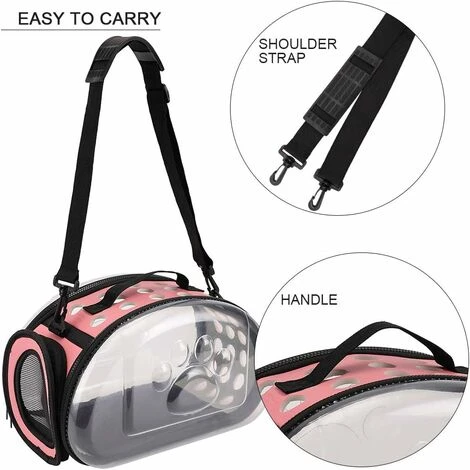 LITZEE Sac De Transport Pour Chat Chien Et Autres Animaux De Compagnie Léger Respirant Sac à Main Avec Bandoulière Pour Voyage Sac Portable Pour Animaux Paniers De Transport En Avion Train Voiture L R – Image 4