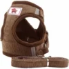 AIDUCHO Gilet Harnais Doux D'entraînement Mesh Tissu Dog Vest Harnais Pour Chiot, Chats, Petits Animaux PS042 (S, Coffee)