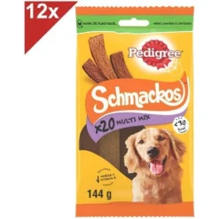 PEDIGREE Schmackos Récompenses Multi Mix Friandises Pour Chien 12x144g