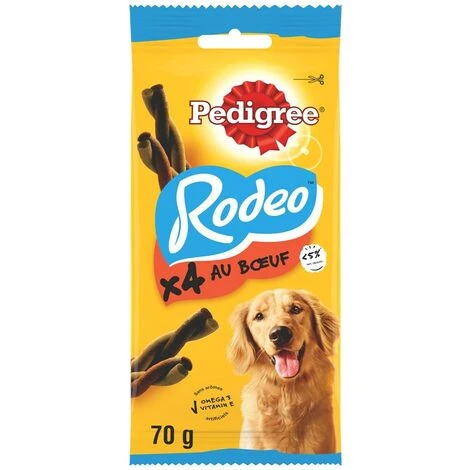 PEDIGREE Rodeo Récompenses Au Boeuf Pour Chien 80 Friandises (20x4) – Image 3