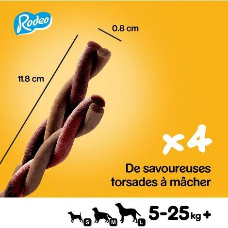 PEDIGREE Rodeo Récompenses Au Boeuf Pour Chien 80 Friandises (20x4) – Image 5