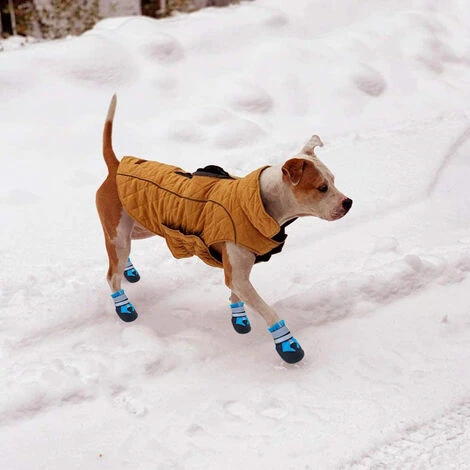 Bottines Pour Chiens Pour Chiens Antidérapantes, Chaussons Pour Chiens Imperméables Pour L'extérieur, Chaussures Pour Chiens Pour Chiens De Taille Moyenne à Grande Avec Semelle Robuste, XL, Bleu – Image 3