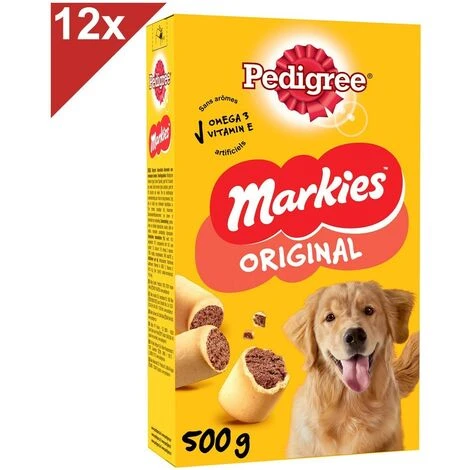 PEDIGREE Markies Biscuits Fourrés Pour Chien 12x500g