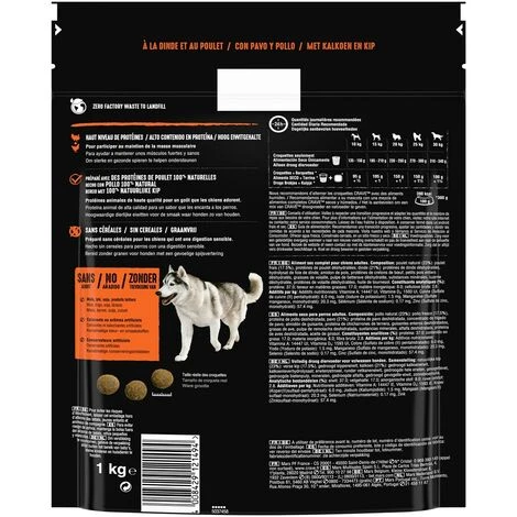 CRAVE Croquettes à La Dinde & Au Poulet Pour Chien 5x1kg – Image 2