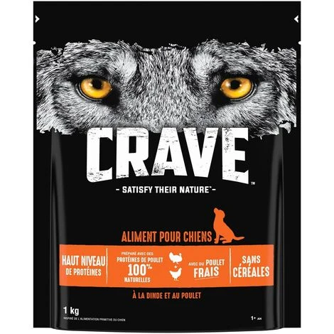 CRAVE Croquettes à La Dinde & Au Poulet Pour Chien 5x1kg – Image 3