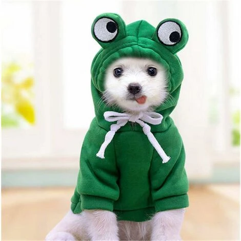 Sweat à Capuche Pour Chien - Manteau Basique En Forme De Grenouille - Veste Chaude Pour Animal Domestique - Vêtement D'extérieur Pour Petits Chiens, Chats, Chiots, Petits Animaux (taille XXL)