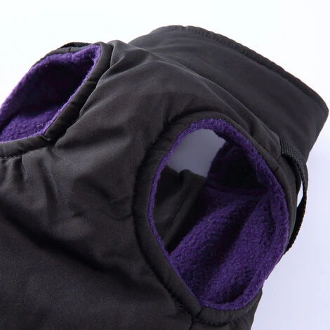 Manteau D'hiver Imperméable Pour Chien Chaud Avec Harnais, Veste De Chien Imperméable Pour Petit Moyen Grands Chiens, Pour Labrador Chihuahua Bouledogue Français -Versailles-S-noir – Image 4