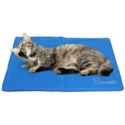 Pecute Tapis Rafraichissant Chien, 4030cm, Tapis Refroidissement Chien 2021 Mise à Niveau - Reste Froid Plus Longtemps, Tapis Fraicheur Chien Chat Plus Durable - Résistant Aux Rayures(Bleu)