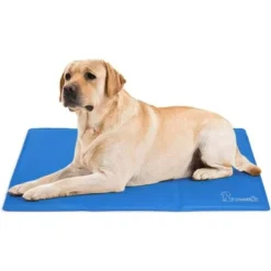 Pecute Tapis Rafraichissant Chien, 12075cm, Tapis Refroidissement Chien 2021 Mise à Niveau - Reste Froid Plus Longtemps, Tapis Fraicheur Chien Chat Plus Durable - Résistant Aux Rayures(Bleu)