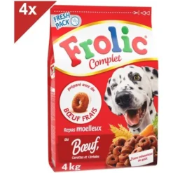FROLIC Croquettes Au Boeuf Pour Chien 4x4kg