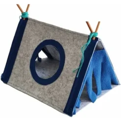 Haustiertunnel Für Kleintiere, Betterlife Meerschweinchen-Versteck, Spielröhre, Spielzeug, Versteckte Einstreu Mit Fleece-Waldvorhang Für Chinchillas, Hecken, Käfigzubehör