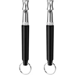 Sifflet Chien, 2 Sifflets à Ultrasons Professionnels, Silencieux à Haute Fréquence, Sifflet Chien Anti Aboiement à Longue Portée Fontainebleau Noir