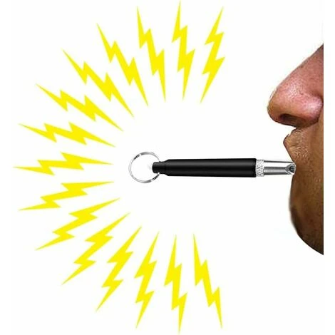 Sifflet Chien, 2 Sifflets à Ultrasons Professionnels, Silencieux à Haute Fréquence, Sifflet Chien Anti Aboiement à Longue Portée Fontainebleau Noir – Image 3