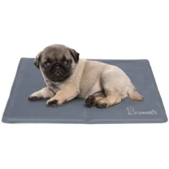 Pecute Tapis Rafraichissant Chien Tapis Refroidissement Chien Reste Froid Plus Longtemps, Tapis Fraicheur Chien Chat Plus Durable - Résistant Aux Rayures, S 50 40cm(Gris)