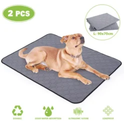 Pecute Tapis Educateur Pour Chien Chiot Absorbant Rapide 2PCS, Alese Pour Chien Lavable, Tapis Absorbant Chiens Anti-Fuite Et Antiderapant, Tapis Proprete Chien Parfait Pour Remplacer Alèses Jetable