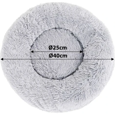 Panier Rond Chien Coussin Chat Panier Donut Ø 40 Cm Dimension Extérieure Gris Clair – Image 5