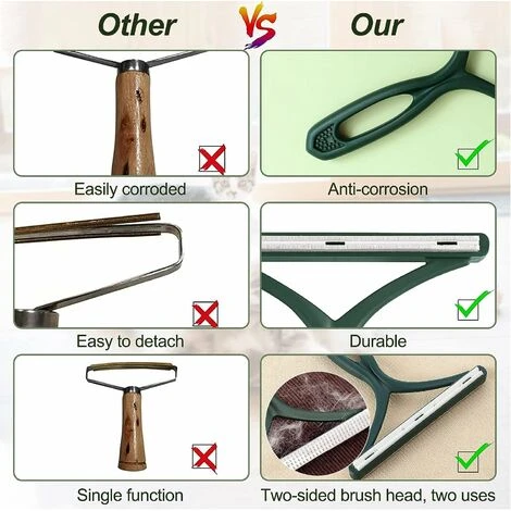 Brosse Anti Poils Animaux Chat Chien, Brosse Ramasse Enlève Poils Portable Réutilisable Autonettoyant Brosse Tapis Pet Hair Remover Vêtements/canapé/Voiture/lit/Tapis – Image 3