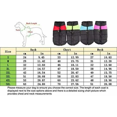 Manteau Pour Chien Manteau D'hiver Manteau Pour Chien Manteau Imperméable Gilet D'hiver Chaud Petit Moyen Grand Protège-poitrine épaissi Chien Chiot Vêtements Gilet Pet Gilet épaissi L – Image 5