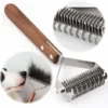 Brosse Chiens Et Chats,Peigne De Toilettage Pour Animaux Domestiques Râteau De Démêlage Réduit Considérablement La Perte De Poils FUIENKO
