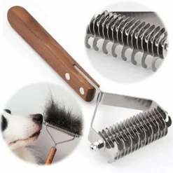 Brosse Chiens Et Chats,Peigne De Toilettage Pour Animaux Domestiques Râteau De Démêlage Réduit Considérablement La Perte De Poils FUIENKO