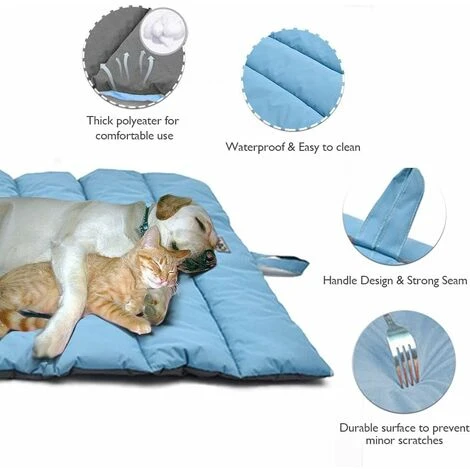 Tapis Pour Chien Grand Chien Lit Lavable Pour Chien, Oreiller Chien Antistatique, Hygiénique, Pliable, Grande Couverture De Voyage Pour Chat Animaux De Compagnie 110 X 68 Cm – Image 3
