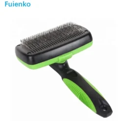 Brosse Chien Et Chat,Brosse Et Peigne Pour Chien ,Brosse Peigne De Toilettage Rétractable Pour Les Animaux Vert Et Noir