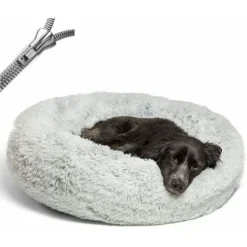 Panier Chien, Coussin Chien Anti Stress XXXL Dehoussable,Paniers Et Mobilier Pour Chiens, Lit Moelleux Rond Pour Chien, Lavable, Confortable