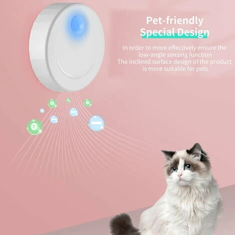 ZXPASRA Purificateur D'air Intelligent Pour Animaux Et Chats Chargement USB Déodorant Intelligent Pour Litière Chat Désodorisant Pour Chien Smart Désodorisant Pour Animaux (2600mAh)-Bleu – Image 4