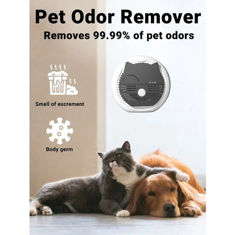 ZXPASRA Purificateur D'air Intelligent Pour Animaux Et Chats Chargement USB Déodorant Intelligent Pour Litière Chat Désodorisant Pour Chien Mini Purificateur D'air, Facile à Installer(3600mAh) – Image 2