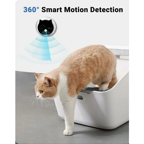 ZXPASRA Purificateur D'air Intelligent Pour Animaux Et Chats Chargement USB Déodorant Intelligent Pour Litière Chat Désodorisant Pour Chien Mini Purificateur D'air, Facile à Installer(3600mAh) – Image 3