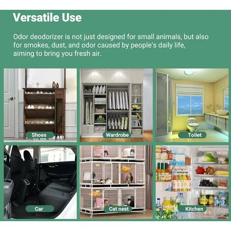 ZXPASRA Bac à LitièRe Pour Chat DéSodorisant, éliminateur D'Odeurs, 99,9 % Sans PoussièRe, Pour Tous Les Types De Bacs à LitièRe, Réfrigérateur, Armoire De Salle De Bain Et Petite Batterie Non Incluse – Image 4