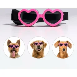Lunettes De Protection UV Pour Petit Chien, Protection Des Yeux Avec Sangle Réglable, Lunettes De Soleil Imperméables Pour Chiens Et Animaux De Compagnie (rose)