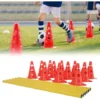 Froadp Jeu De 6 Haies De Coordination, Clôture Composée De 12 Cônes Avec 6 Barres, Haies D'entraînement Réglables En Hauteur, Agility Parcours De Motricité Pour Les Sport D'équipe Football Baseball