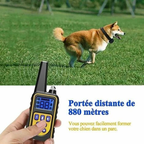 Meloive Collier De Dressage Pour Chiens Rechargeable Et IP67 Étanche Avec Distance De 800m Avec 99 Niveaux De Mode Vibration, Choc Electrique, Sonore. – Image 2