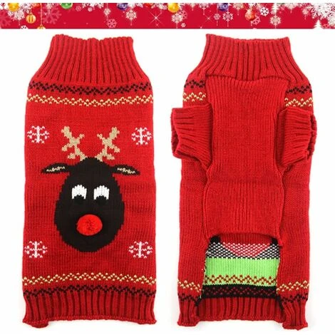 Pull-Overs Pour Chiens, Pull D'hiver Pour Chien, Pull Motif De Noël - Manteau Tricoté Pour L’hiver - Vêtement Pour Animal De Compagnie - Pull Tendance - Cadeau Pour Chien, XS – Image 2