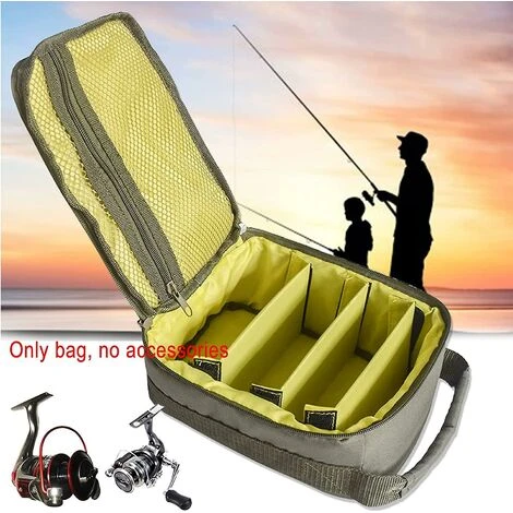 Sac De Moulinet De Pêche, Sac De Matériel De Pêche En Tissu Oxford Organisateur De Matériel De Moulinet De Pêche Baitcasting Fly Reels Mallette De Rangement Moulinet De Pêche Et Sac De Transport – Image 2