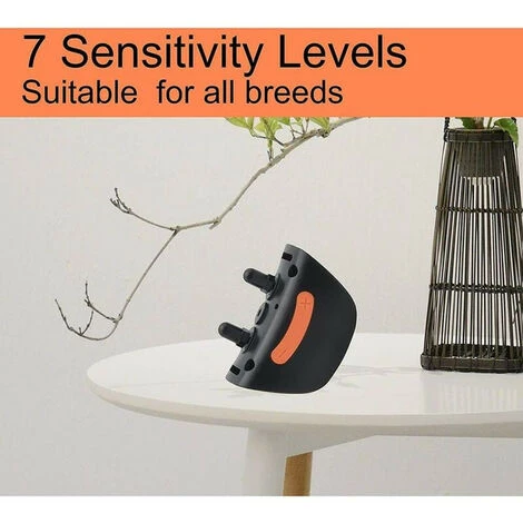Collier Anti-aboiement Pour Chien, Unité De Collier Anti-aboiement Anti-vibration Et Bip Pour Grands Chiens De Petite Taille, Collier D'auto-entraînement Réglable 7 Niveaux De Sensibilité - Orange – Image 5