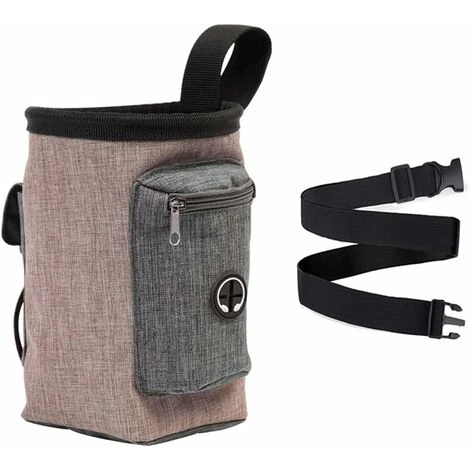 Sac De Formation Chien Sac à Friandises Pour Chien Pochette Pour Chien Sacoche Chien Pochette Friandise Sac De Nourriture Pour Chien Sac De Dressage Pour Chien Accessoires, Marron & 17x15cm,