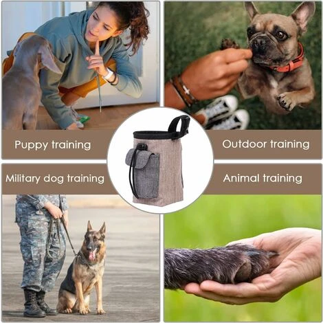 Sac De Formation Chien Sac à Friandises Pour Chien Pochette Pour Chien Sacoche Chien Pochette Friandise Sac De Nourriture Pour Chien Sac De Dressage Pour Chien Accessoires, Marron & 17x15cm, – Image 4