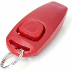 "2 En 1 Clicker Et Sifflet Chien" Clicker Pour Des Chiens/chats/animaux Domestiques Clickertraining Aide à L'éducation Chien Formation Entraînement Des Chiens Dans La Couleur Rouge De La