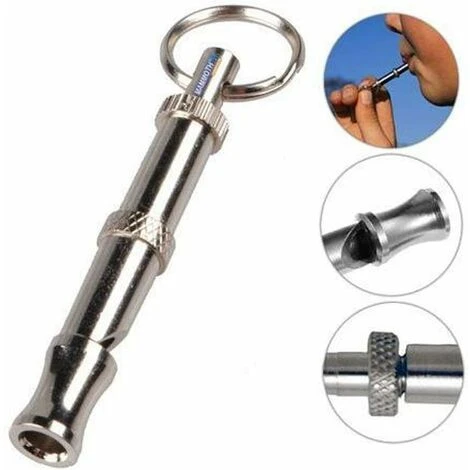 Bonne Qualité Paquet De 2, Sifflet Ultrasonique Ajustable Pour Dresser Les Chiens Afin D'arrêter Les Aboiements Sifflet D'obéissance Haute Fréquence Avec Rappel, Système Anti-aboiement En Acier Inoxyd – Image 4