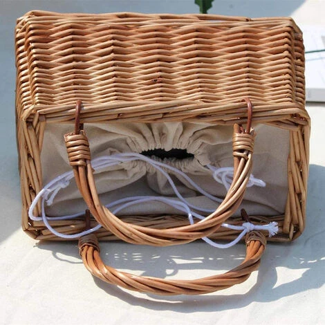 Sac De Plage En Paille Pour Femme Pochette D'été En Rotin Tissé Sac à Main En Osier Crochet Fourre-tout – Image 4