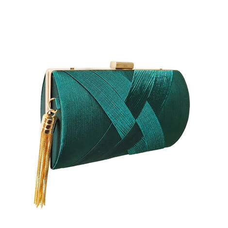 Pochette Sac à Main Femme Sac à Main Pompon Vert