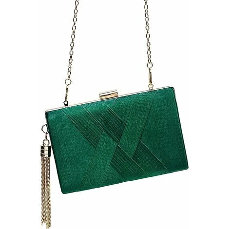 Pochette Sac à Main Femme Sac à Main Pompon Vert – Image 2